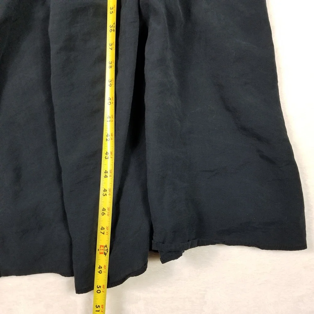 Zara Maxi Dress Women Medium Black V-Neck Spaghetti Strap Modal Blend A-Line